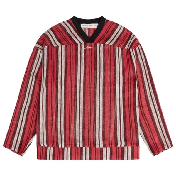 Red Advisory Board Crystals Woven Hockey Top