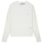 Selenite White Abc Cableknit Crewneck