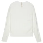 Selenite White Abc Cableknit Crewneck Back