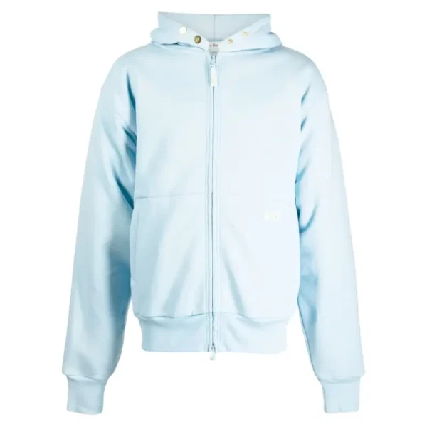 Sky Blue ABC Logo Patch Zip-Up Hoodie