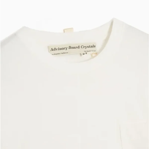 White ABC 123 S-S Pocket T-shirt Close View
