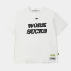 White ABC Work Sucks T-Shirt