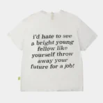 White ABC Work Sucks T-Shirt Back View