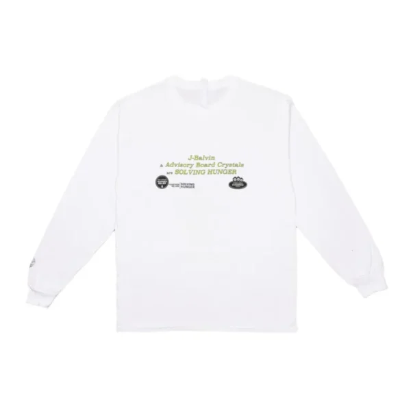 White ABC x J Balvin Feeding America Long Sleeve Shirt Back