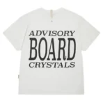 White Advisory Board Crystals Fuck Off Tee Back