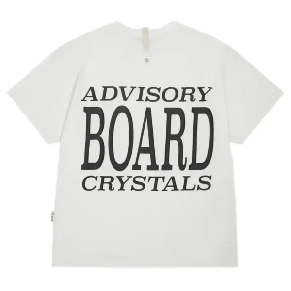 White Advisory Board Crystals Fuck Off Tee Back