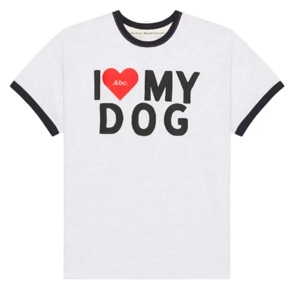White Advisory Board Crystals I Love My Dog Ring Tee