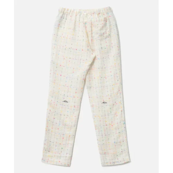 White Advisory Board Crystals Tweed Suit Pant Back View