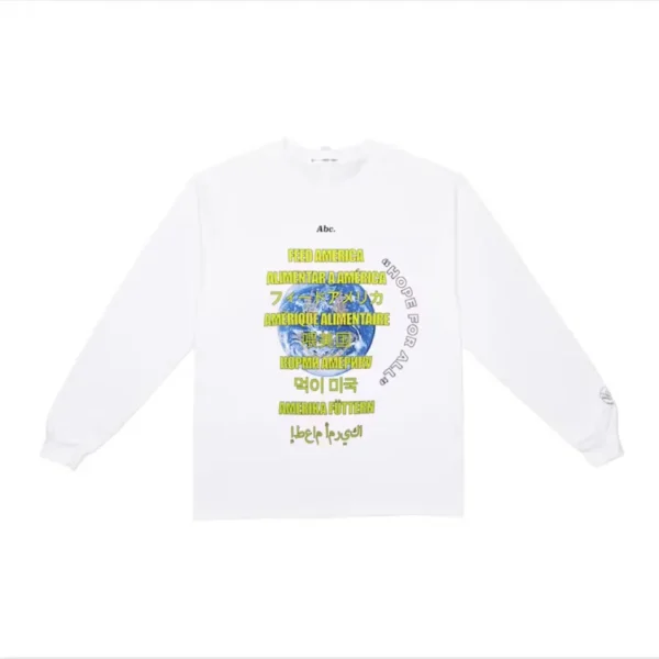 White ABC x J Balvin Feeding America Long Sleeve Shirt