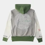 White-Grey-Green ABC American Consciousness Hoodie Back View