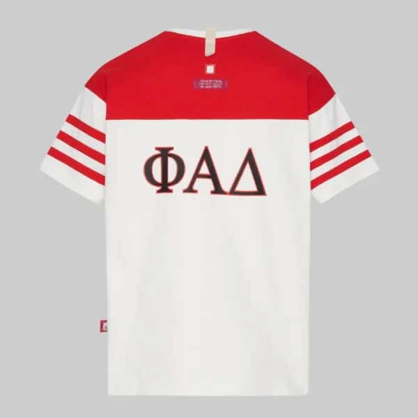 White/Red ABC The Best Children Fraternity T-Shirt Back