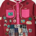 Wine Advisory Board Crystals Rose Patch Gardener Hooded Sweatshirt Closer View