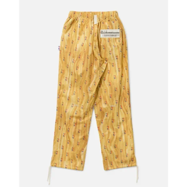 Yellow ABC x NBA Wrapped Hardwood Pajama Pant Back