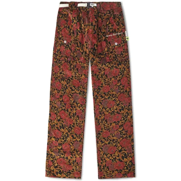 Yellow Advisory Board Crystals Floral Jacquard Studio Pant