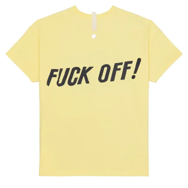 Yellow Advisory Board Crystals Let's Fuck T-Shirt Back