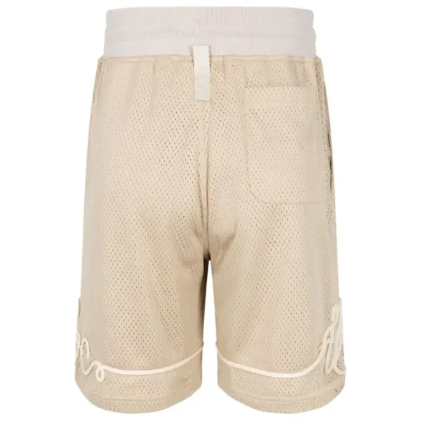 beige Advisory Board Crystals Soutache basketball shorts Back
