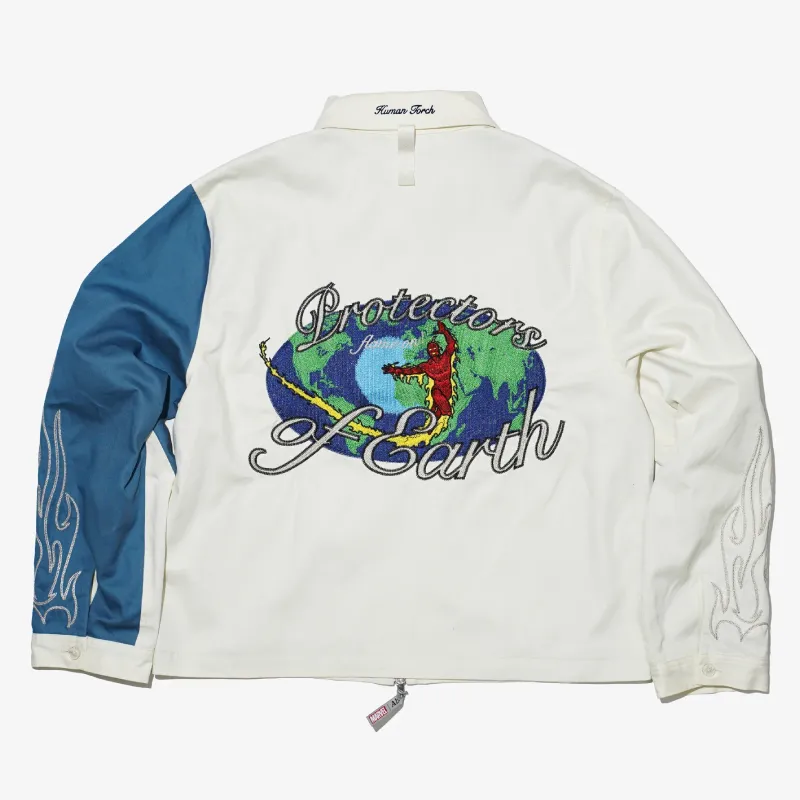 Off-White Abc X Fantastic Four Human Torch Personal Jacket Back