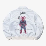 White ABC x Fantastic Four Needlepoint Souvenir Jacket Back