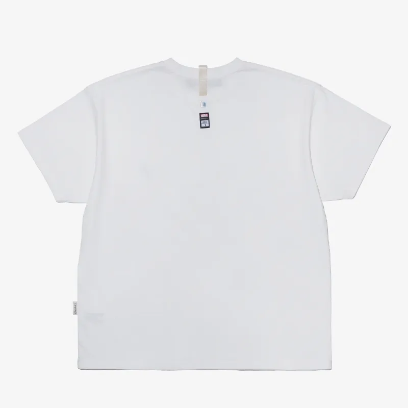 White Abc X Fantastic Four Pocket Tee Back