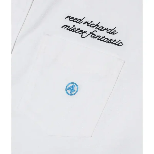 White ABC x Fantastic Four Reed's Oxford Shirt Front
