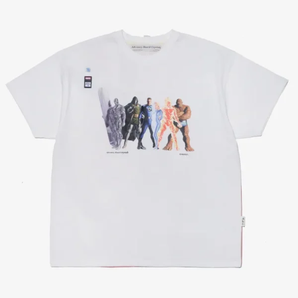White ABC x Fantastic Four Universe T-Shirt Front