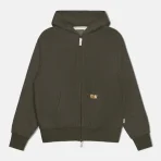 Army Green ABC. 123 Hologram French Terry Zip-Up Hoodie
