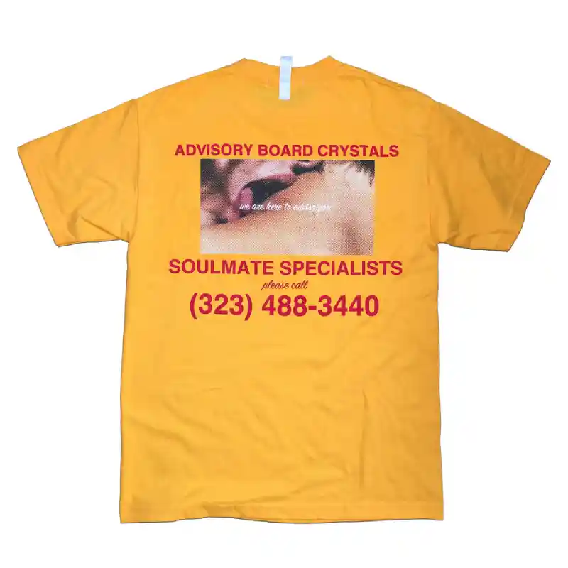 Yellow Advisory Board Crystals Soulmate Specialists Tee Back - ABC Yellow Advisory Board Crystals Soulmate Specialists Tee Back