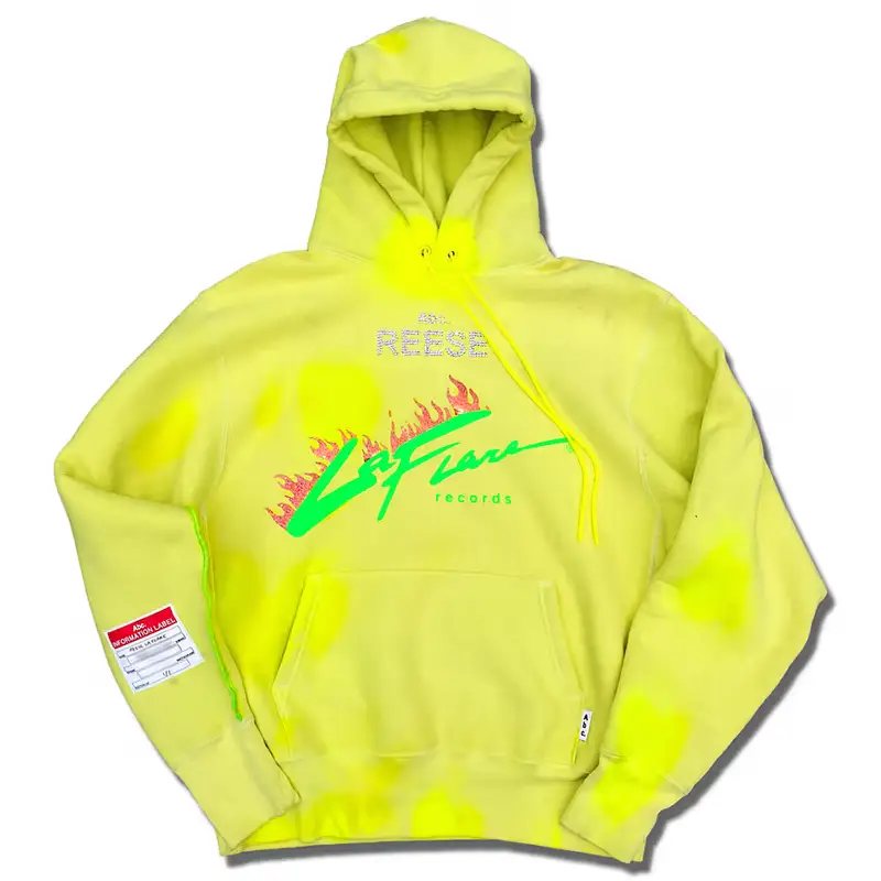 Yellow Advisory Board Crystals X Reese Laflare Records Hoodie